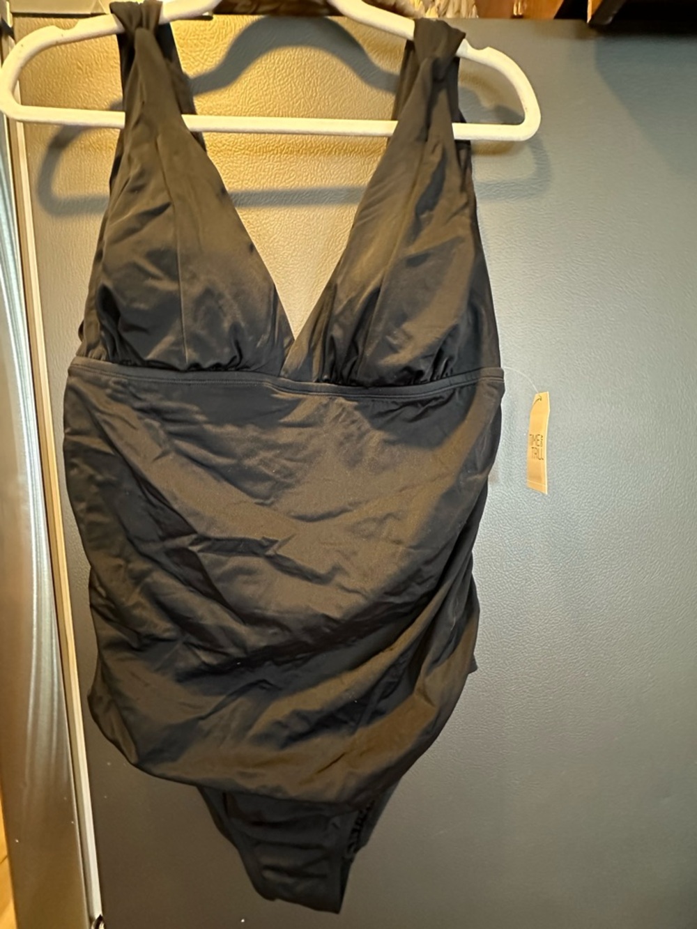 Women’s Size XL Classic Black One-Piece Swimsuit